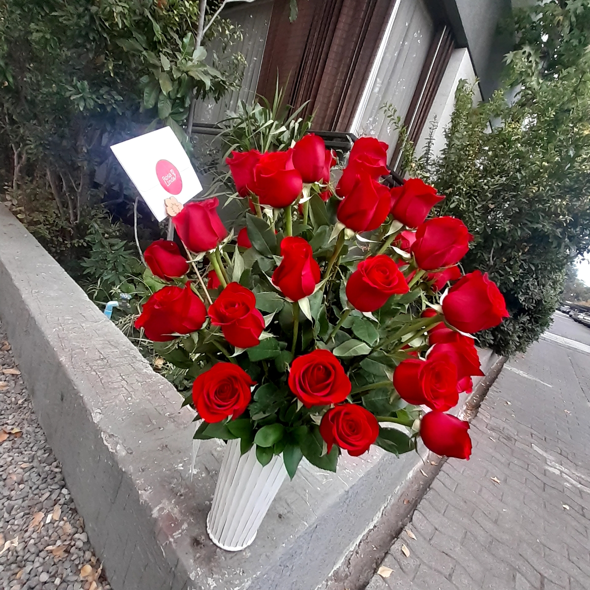 Arreglo floral con 50 rosas rojas - Pedido 253954